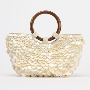 Viral Zara Faux Mother of Pearl Appliqué Bag